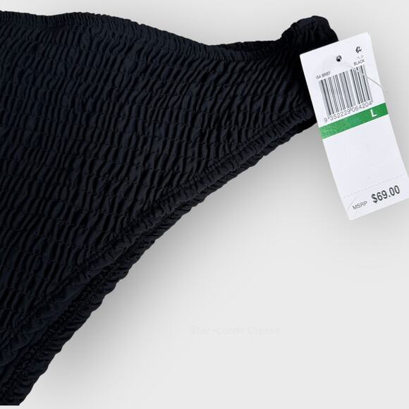 Charlie Holiday Isabella Bikini Bottom | Large | Black High Waisted Crepe - Picture 4 of 6